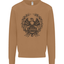 SPQR Roman Emblem Gym Training Top Mens Sweatshirt Jumper Caramel Latte