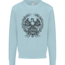 SPQR Roman Emblem Gym Training Top Mens Sweatshirt Jumper Light Blue