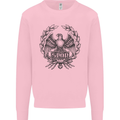 SPQR Roman Emblem Gym Training Top Mens Sweatshirt Jumper Light Pink