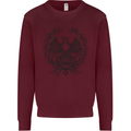 SPQR Roman Emblem Gym Training Top Mens Sweatshirt Jumper Maroon