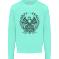 SPQR Roman Emblem Gym Training Top Mens Sweatshirt Jumper Peppermint