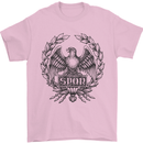 SPQR Roman Emblem Gym Training Top Mens T-Shirt Cotton Gildan Light Pink