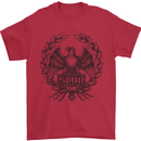 SPQR Roman Emblem Gym Training Top Mens T-Shirt Cotton Gildan Red
