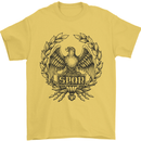 SPQR Roman Emblem Gym Training Top Mens T-Shirt Cotton Gildan Yellow