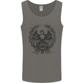 SPQR Roman Emblem Gym Training Top Mens Vest Tank Top Charcoal