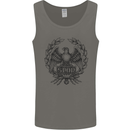 SPQR Roman Emblem Gym Training Top Mens Vest Tank Top Charcoal