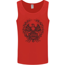 SPQR Roman Emblem Gym Training Top Mens Vest Tank Top Red