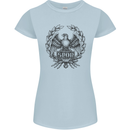 SPQR Roman Emblem Gym Training Top Womens Petite Cut T-Shirt Light Blue