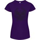 SPQR Roman Emblem Gym Training Top Womens Petite Cut T-Shirt Purple