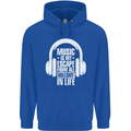 Music Is My Escape From B/S in Life Dance Childrens Kids Hoodie Royal Blue