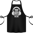 Music Is My Escape From B/S in Life Dance Cotton Apron 100% Organic Black