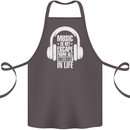 Music Is My Escape From B/S in Life Dance Cotton Apron 100% Organic Dark Grey