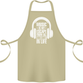 Music Is My Escape From B/S in Life Dance Cotton Apron 100% Organic Khaki