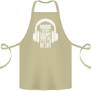 Music Is My Escape From B/S in Life Dance Cotton Apron 100% Organic Khaki
