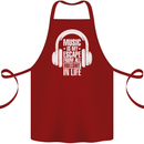Music Is My Escape From B/S in Life Dance Cotton Apron 100% Organic Maroon