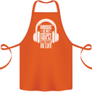 Music Is My Escape From B/S in Life Dance Cotton Apron 100% Organic Orange