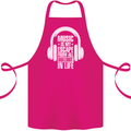 Music Is My Escape From B/S in Life Dance Cotton Apron 100% Organic Pink