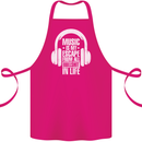 Music Is My Escape From B/S in Life Dance Cotton Apron 100% Organic Pink