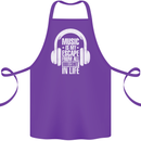Music Is My Escape From B/S in Life Dance Cotton Apron 100% Organic Purple