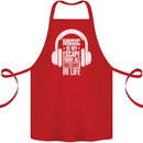 Music Is My Escape From B/S in Life Dance Cotton Apron 100% Organic Red