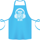 Music Is My Escape From B/S in Life Dance Cotton Apron 100% Organic Turquoise