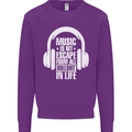 Music Is My Escape From B/S in Life Dance Kids Sweatshirt Jumper Purple