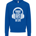 Music Is My Escape From B/S in Life Dance Kids Sweatshirt Jumper Royal Blue