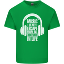Music Is My Escape From B/S in Life Dance Kids T-Shirt Childrens Irish Green