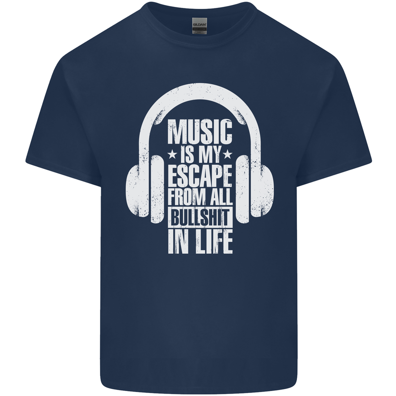 Music Is My Escape From B/S in Life Dance Kids T-Shirt Childrens Navy Blue