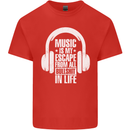 Music Is My Escape From B/S in Life Dance Kids T-Shirt Childrens Red