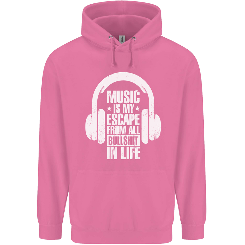 Music Is My Escape From B/S in Life Dance Mens 80% Cotton Hoodie Azelea