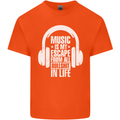 Music Is My Escape From B/S in Life Dance Mens Cotton T-Shirt Tee Top Orange