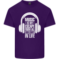 Music Is My Escape From B/S in Life Dance Mens Cotton T-Shirt Tee Top Purple