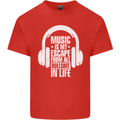 Music Is My Escape From B/S in Life Dance Mens Cotton T-Shirt Tee Top Red