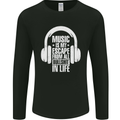 Music Is My Escape From B/S in Life Dance Mens Long Sleeve T-Shirt Black