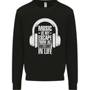 Music Is My Escape From B/S in Life Dance Mens Sweatshirt Jumper Black