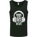 Music Is My Escape From B/S in Life Dance Mens Vest Tank Top Black