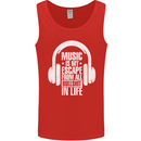 Music Is My Escape From B/S in Life Dance Mens Vest Tank Top Red
