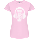 Music Is My Escape From B/S in Life Dance Womens Petite Cut T-Shirt Light Pink