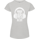 Music Is My Escape From B/S in Life Dance Womens Petite Cut T-Shirt Sports Grey