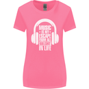 Music Is My Escape From B/S in Life Dance Womens Wider Cut T-Shirt Azalea