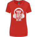 Music Is My Escape From B/S in Life Dance Womens Wider Cut T-Shirt Red