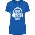 Music Is My Escape From B/S in Life Dance Womens Wider Cut T-Shirt Royal Blue