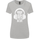 Music Is My Escape From B/S in Life Dance Womens Wider Cut T-Shirt Sports Grey
