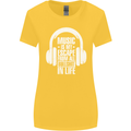 Music Is My Escape From B/S in Life Dance Womens Wider Cut T-Shirt Yellow