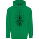 Sabre Tooth Tiger Skull Sword Childrens Kids Hoodie Irish Green