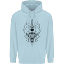 Sabre Tooth Tiger Skull Sword Childrens Kids Hoodie Light Blue