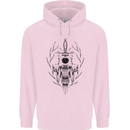 Sabre Tooth Tiger Skull Sword Childrens Kids Hoodie Light Pink