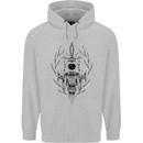 Sabre Tooth Tiger Skull Sword Childrens Kids Hoodie Sports Grey