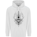 Sabre Tooth Tiger Skull Sword Childrens Kids Hoodie White